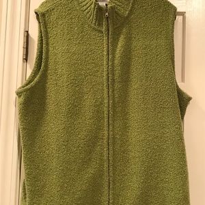 Nubby zip front vest